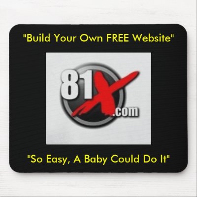 81x  "Build Your Own FREE Website" Mouse Mat by Gudmike
