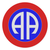 82nd AIRBORNE- ARMY Round Stickers