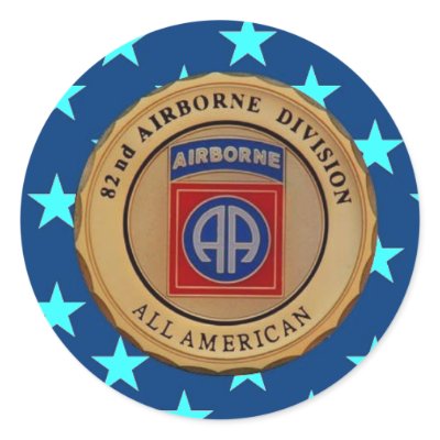 82ND AIRBORNE DIVISION ROUND STICKER by dogiron