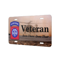 82nd airborne fort bragg veterans vets license plate at Zazzle
