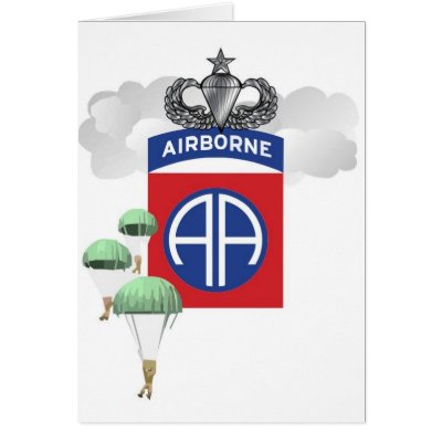 82nd Airborne, Paratroopers, Senior Jump Wings Greeting Cards by trophyhouse