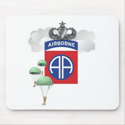 82nd Airborne, Paratroopers, Senior Jump Wings Mouse Pad by trophyhouse