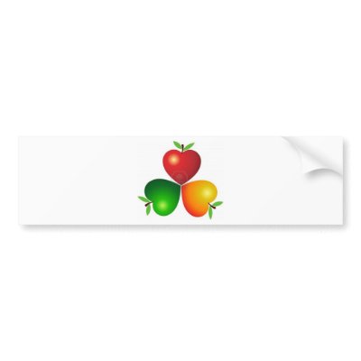 8305463-illustration-art-heart-apples-with-isolate bumper stickers by KINGNOW