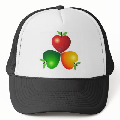 8305463-illustration-art-heart-apples-with-isolate hat by KINGNOW