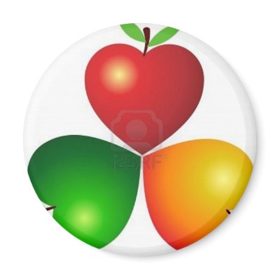8305463-illustration-art-heart-apples-with-isolate fridge magnet by KINGNOW