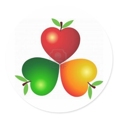 8305463-illustration-art-heart-apples-with-isolate stickers by KINGNOW
