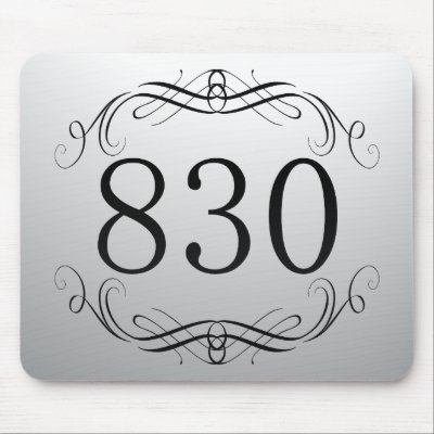 830 Area Code Mouse Pad by