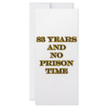 83 No prison time Custom Rack Card
