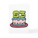 83 Year Old Birthday Cake Greeting Card