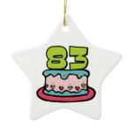 83 Year Old Birthday Cake Christmas Tree Ornaments