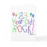 83 Year Olds Rock! Greeting Card