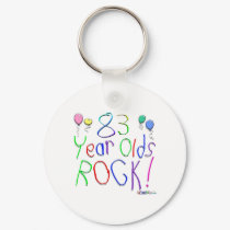 83 Year Olds Rock! Keychain by TShirtDotCom 83 Year Olds Rock! Keychain
