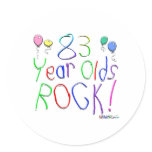 83 Year Olds Rock! Sticker