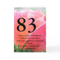 83rd Birthday Card