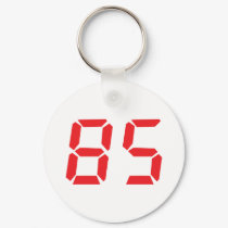 85 eighty-five red alarm clock digital number keychains