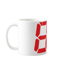 85 eighty-five red alarm clock digital number mugs