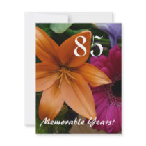 85 Memorable Years!-Birthday Party/Orange Lily