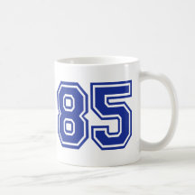 85 - number coffee mug