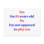 85 Pity Sex Post Card