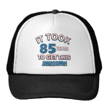 85 year old birthday designs hats