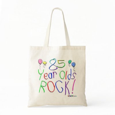 85 Year Olds Rock ! Canvas Bags by BirthdaysRock