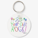 85 Year Olds Rock ! keychains