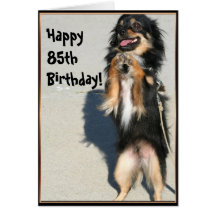 85a tarjeta de felicitación feliz de la chihuahua 