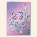 85th Birthday card with diamond stars cards