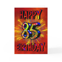 85th Birthday Fireworks Card