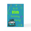 85th Birthday  Party Invitation cards