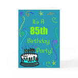 85th Birthday  Party Invitation cards