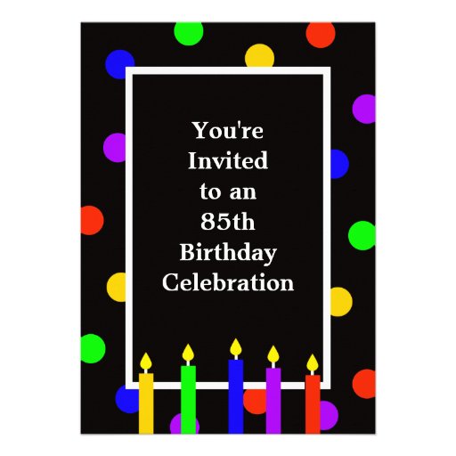 85th-birthday-party-invitation-colorful-candles-5-x-7-invitation