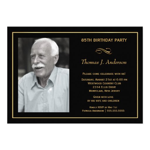 85th Birthday Party Invitations - with your photo
