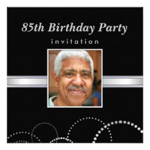 85th Birthday Party - Mens Photo Invitations