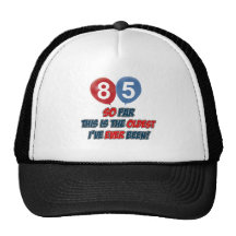 85th year old birthday gift trucker hats
