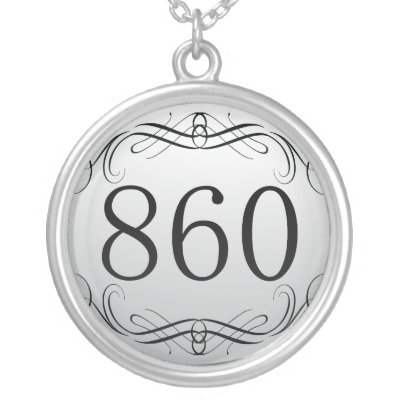 860 Area Code Necklaces by areacodes