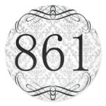 861 Area Code Round Sticker