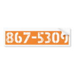 867-5309 BUMPER STICKERS