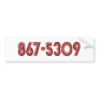867-5309 BUMPER STICKERS