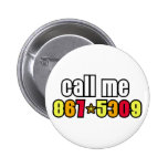 867-5309 PINBACK BUTTONS