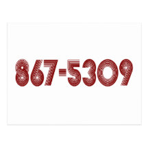 867-5309 POST CARD