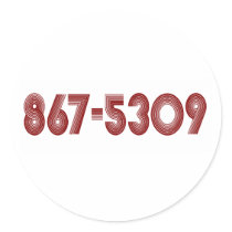867-5309 stickers
