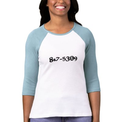 867-5309 t-shirts