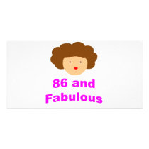 86 and Fabulous! Customized Photo Card