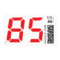 86 eighty-six red alarm clock digital number stamps