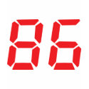 86 eighty-six red alarm clock digital number t-shirts