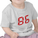 86 eighty-six red alarm clock digital number t-shirts