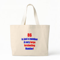 86 Is just a number Canvas Bag