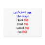 86  Let's cut the crap Post Card