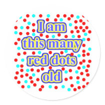 86 Red Dots Old Round Stickers